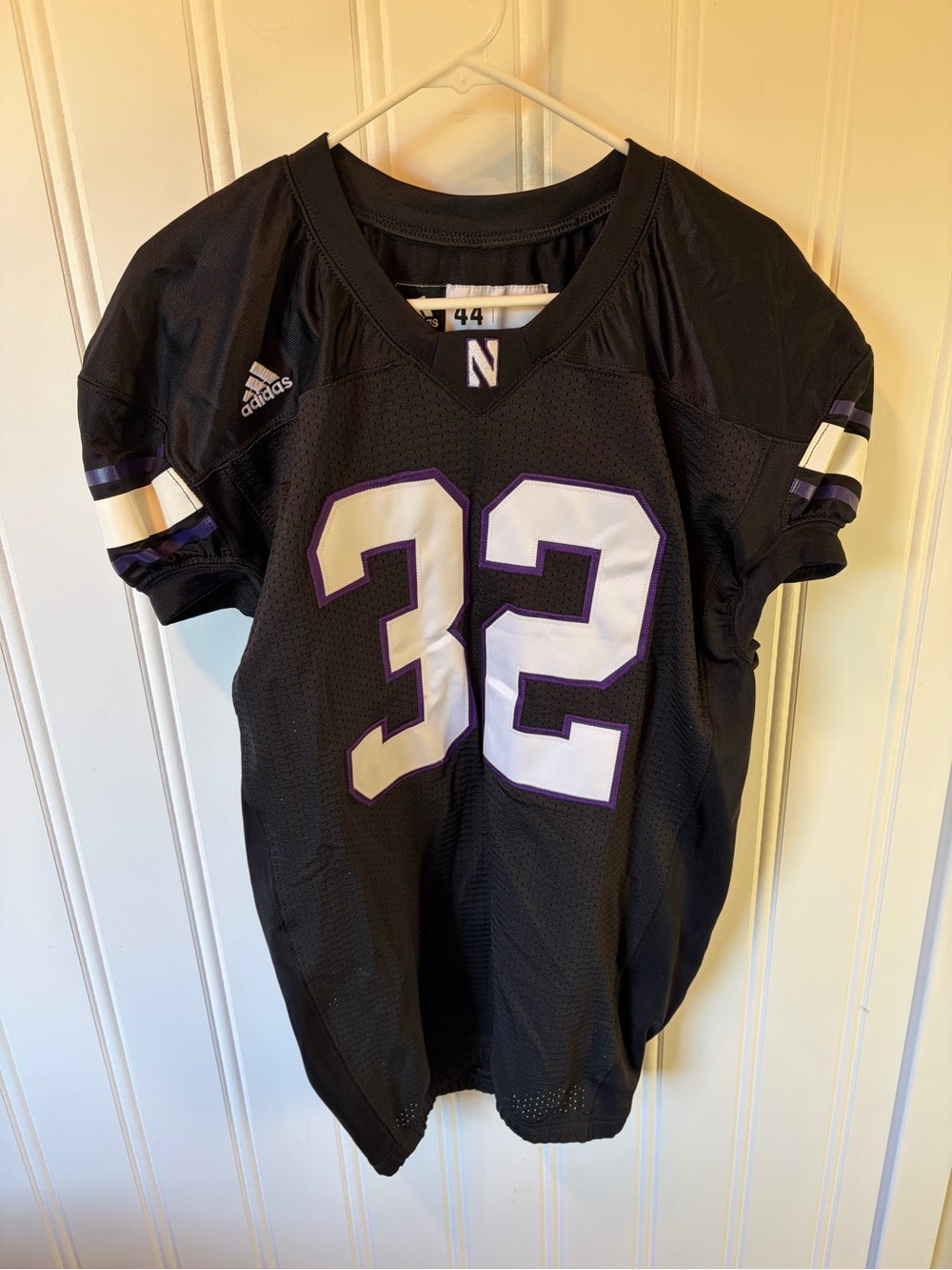 Authentic 2010 Adidas Northwestern Wildcats Team-Issued Football Jersey #32 44 L